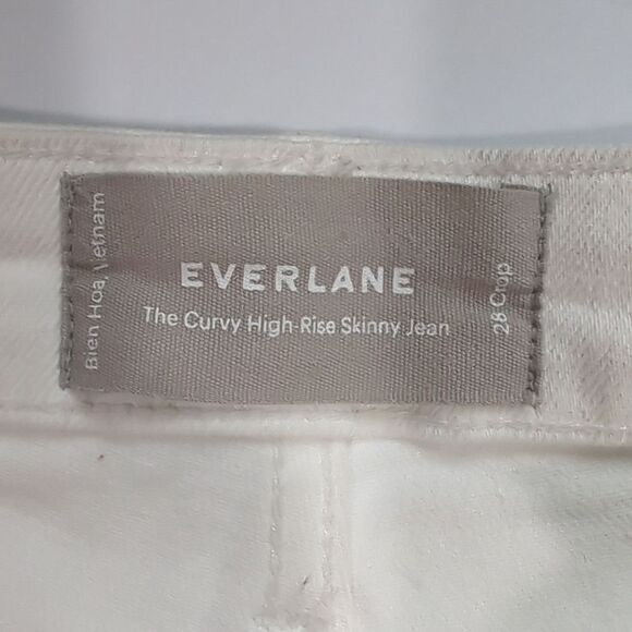 Everlane Jeans Womens 28 White  Curvy High Rise Skinny Jeans - Picture 6 of 10